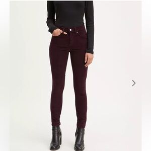 Levi's Women's burgundy/wine corduroy Skinny Jeans